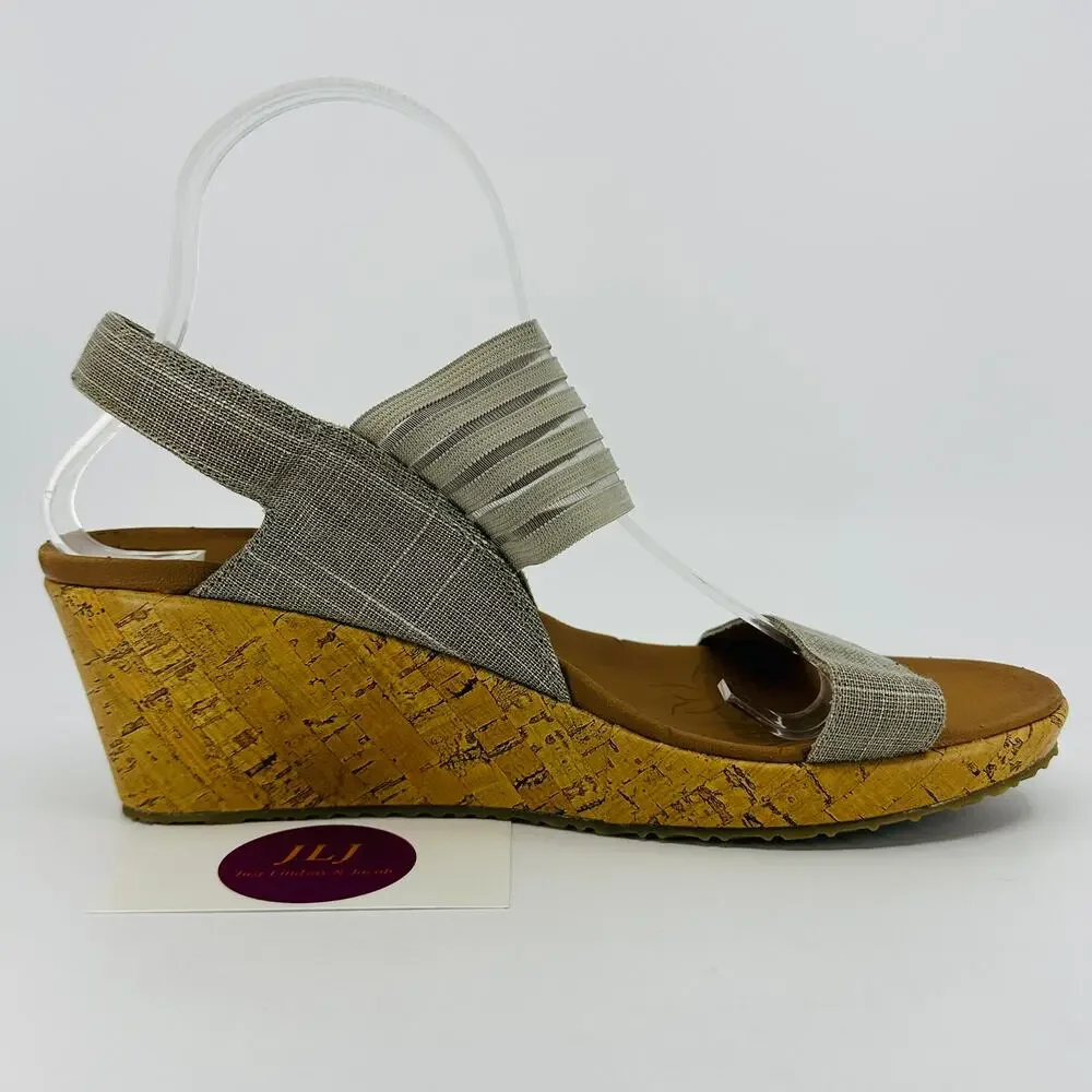 Skechers Women's Beverlee - Smitten Kitten Luxe Foam Wedge Sandals 38527 Size 9